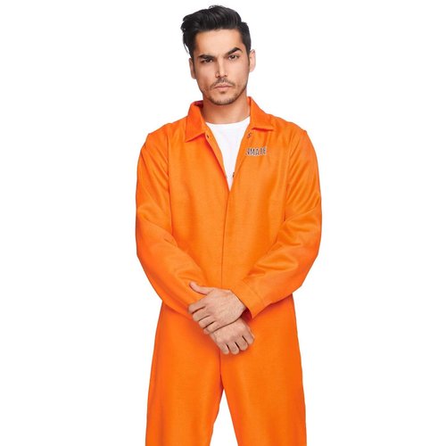 Men's Orange State Prison Jumpsuit Costume - 86877     08922