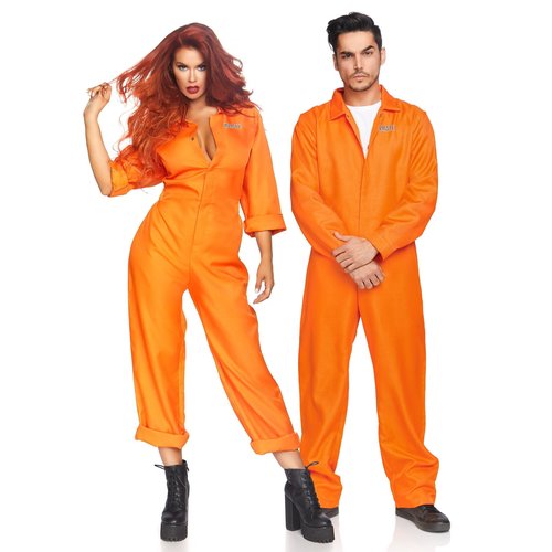 Men's Orange State Prison Jumpsuit Costume - 86877     08922