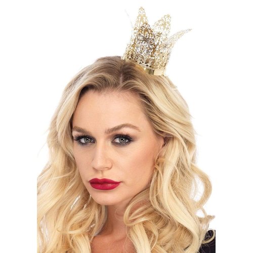 Mini Metal Filigree Crown Costume Headband - A2796     02622