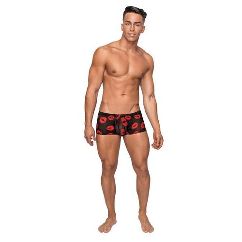 MINI SHORT SHEER LIPS BLACK LARGE - MP145232BKLG