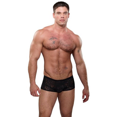 MINI SHORT STRETCH LACE BLACK SMALL - MP145162BKSL