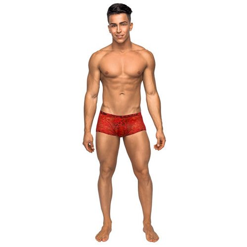 MINI SHORT STRETCH LACE LARGE RED - MP145162RELG