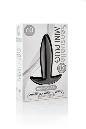 SENSUELLE MINI BUTT PLUG BLACK - NCBTW54BK