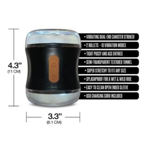 MSTR B8 CLEAR VIEW VIBE DUAL DUAL END STROKER DOUBLE PLAY PRO - GN3000931