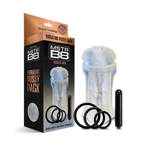 MSTR B8 VIBRATING PUSSY PACK SQUEEZE BOX 5 PC KIT - GN3000921