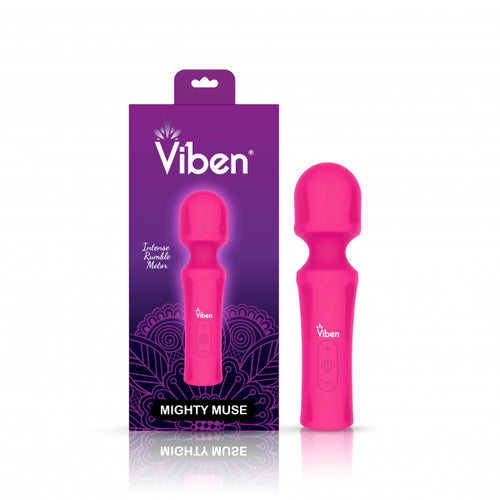 VIBEN MIGHTY MUSE HOT PINK POWERFUL PERSONAL WAND - VB75015