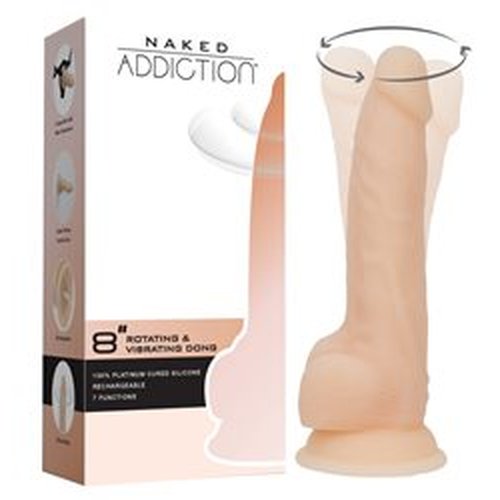 NAKED ADDICTION ROTATING & VIBRATING DONG - BMS88125