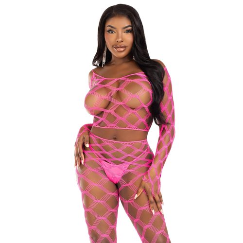 Never Say Never Crop Top and Tights Set - 89325     02922
