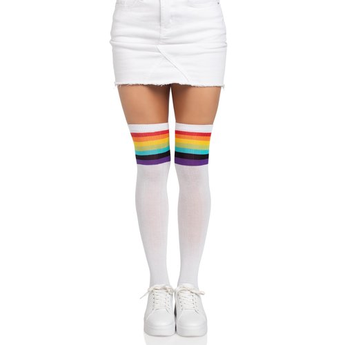 Nia Rainbow Thigh High Stockings - 6612      10122