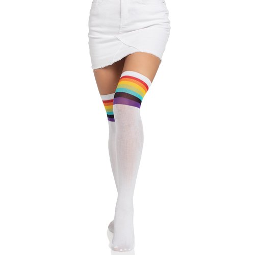 Nia Rainbow Thigh High Stockings - 6612      10122