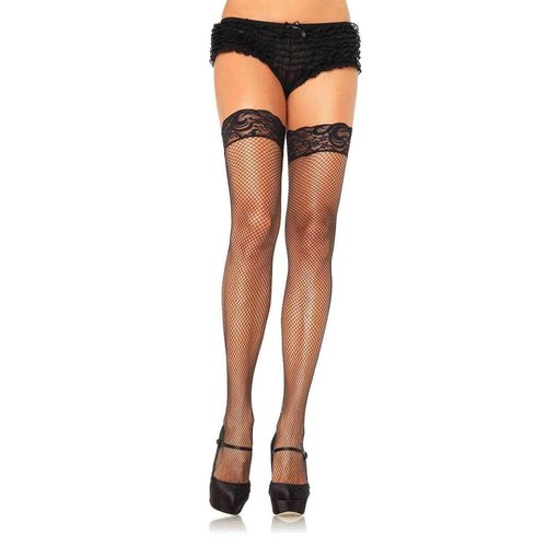 Nicole Fishnet Thigh High Stockings - 9122      00122
