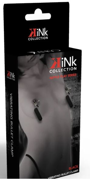 KINK COLLECTION VIBRATING NIPPLE CLAMPS BLACK - FRKINK002016