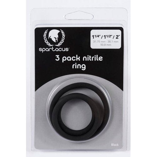 NITRILE COCK RING SET-BLACK - SPR54