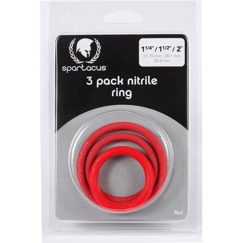 NITRILE COCK RING SET-RED - SPR69