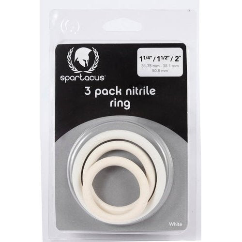 NITRILE COCK RING SET-WHITE - SPR74