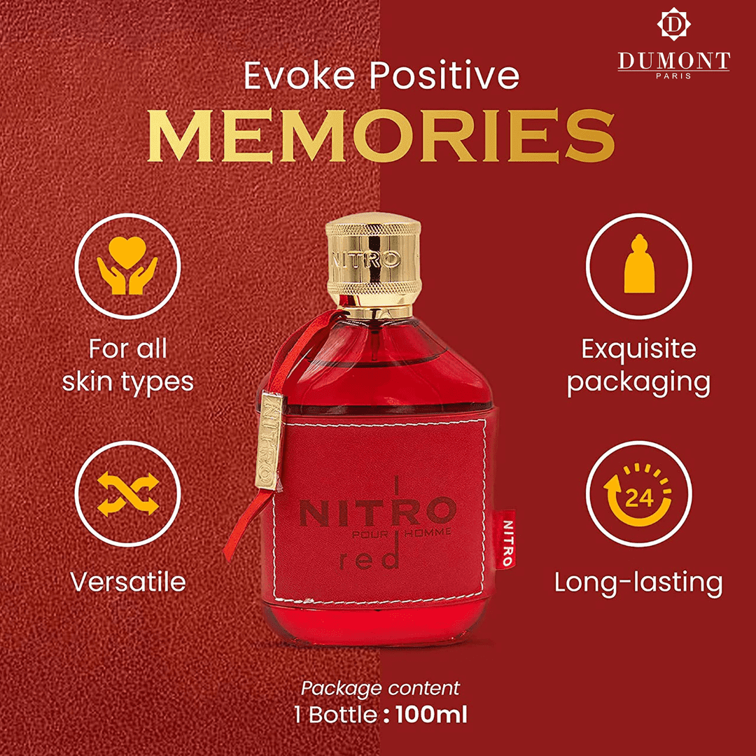 NITRO RED BY DUMONT 3.4OZ, MEN'S PERFUME, EDP