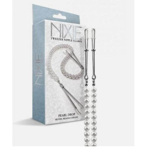 NIXIE ADJUSTABLE TWEEZER CLIPS WITH PEARLS WHITE GOLD - GN1000353