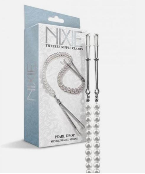 NIXIE ADJUSTABLE TWEEZER CLIPS WITH PEARLS WHITE GOLD - GN1000353