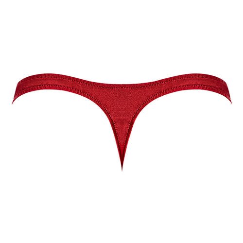 NYLON/SPANDEX PULL TAB THONG RED O/S - MPPAK834RE1S