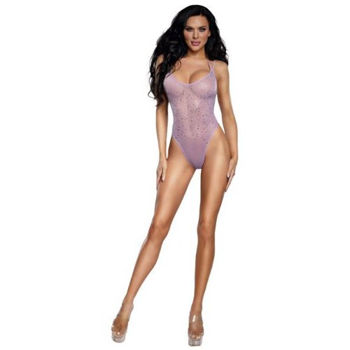 OMBRE GLITTER MESH BODYSUIT MESH BODYSUIT LIL - DG13923LIL