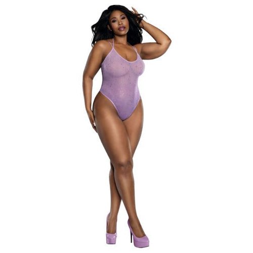 OMBRE GLITTER MESH BODYSUIT MESH BODYSUIT LIL X - DG13923LILX