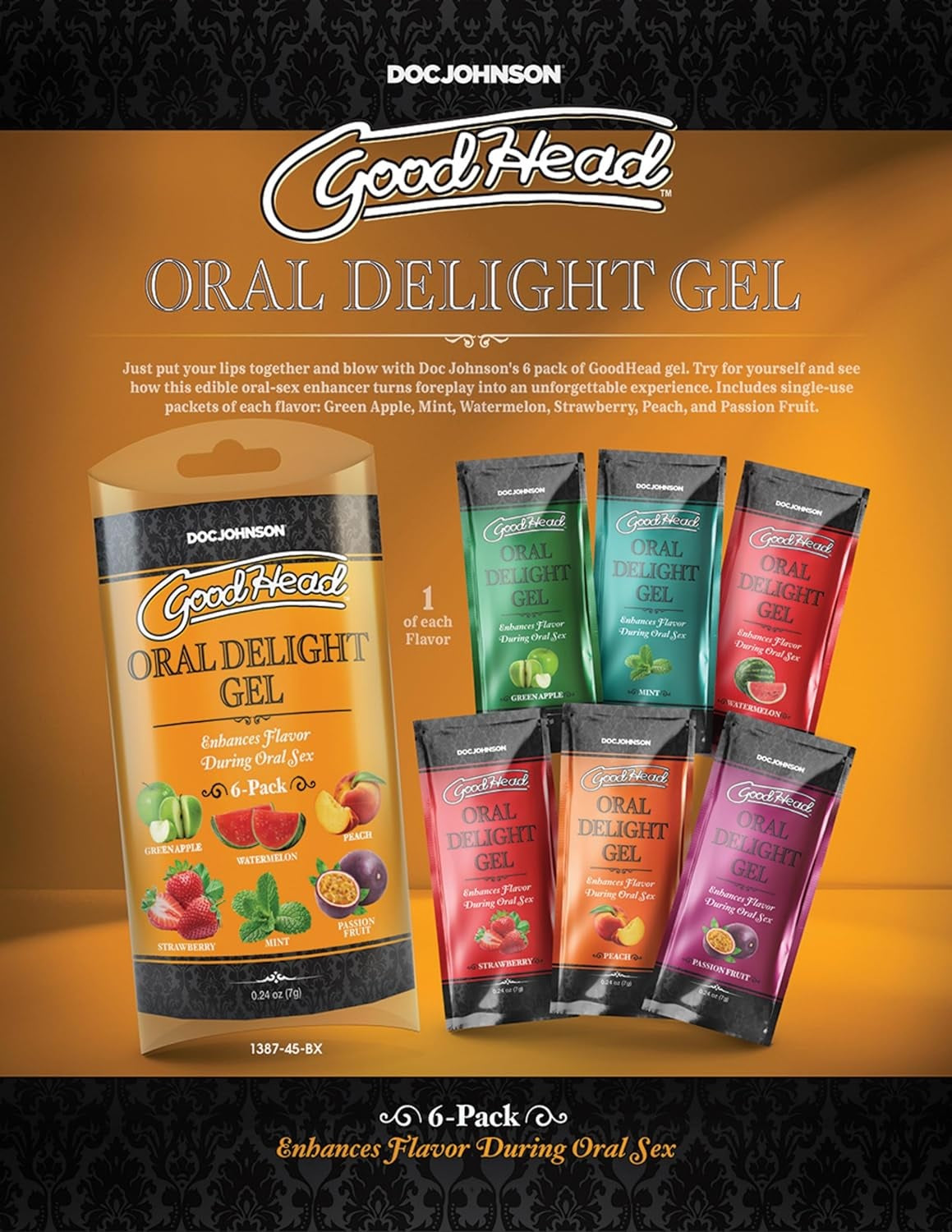 GOODHEAD WARMING ORAL DELIGHT GEL 6 PACK