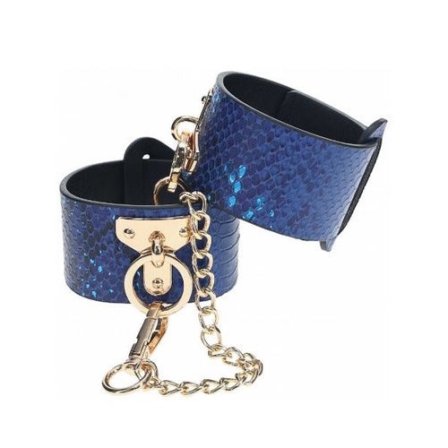 OUCH! FLORENCE COLLECTION HANDCUFFS - BLUE - SHTOU999BLU