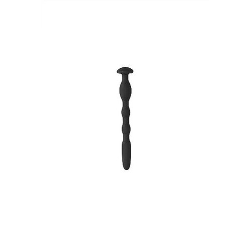 OUCH! SILICONE PENIS PLUG W/ RIBBING 0.4IN/ 11MM - SHTOU596