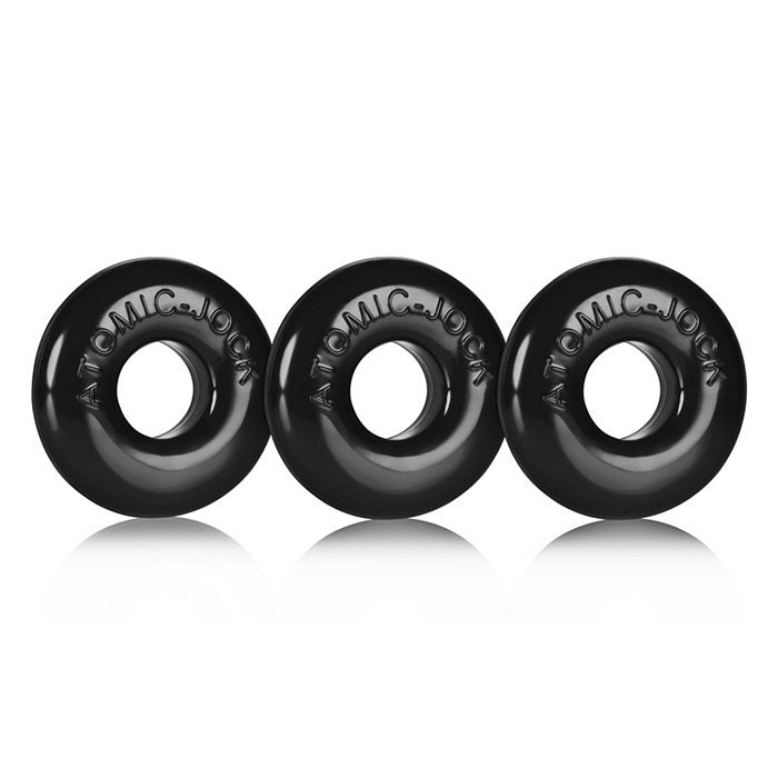 RINGER 3 PK COCKRING BLACK (NET) - OX1324BLK