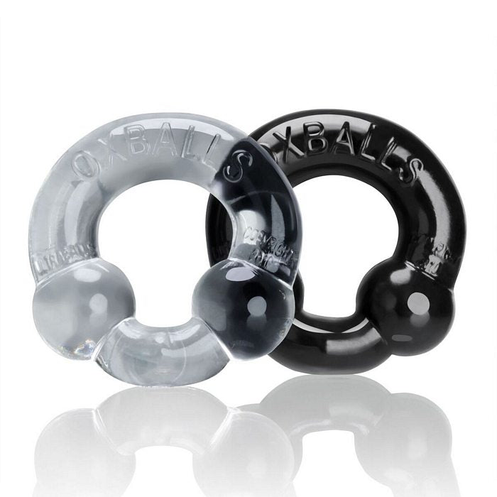 ULTRABALLS 2 PK COCKRING BLACK /CLEAR (NET) - OX3010BC