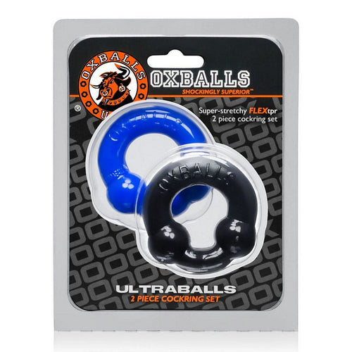 ULTRABALLS 2 PK COCKRING BLACK /POLICE BLUE (NET) - OX3010BPB