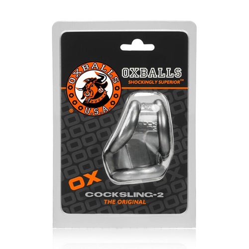 COCKSLING 2 COCK & BALL SLING OXBALLS STEEL (NET) - OX1013STL