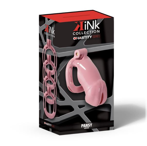 KINK CHASTITY PANSY COCK CAGE M PINK - FRKINK002273
