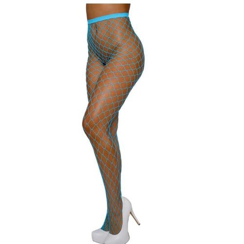 PANTYHOSE FENCE NET NEON BLUE OS - DG0010NBL