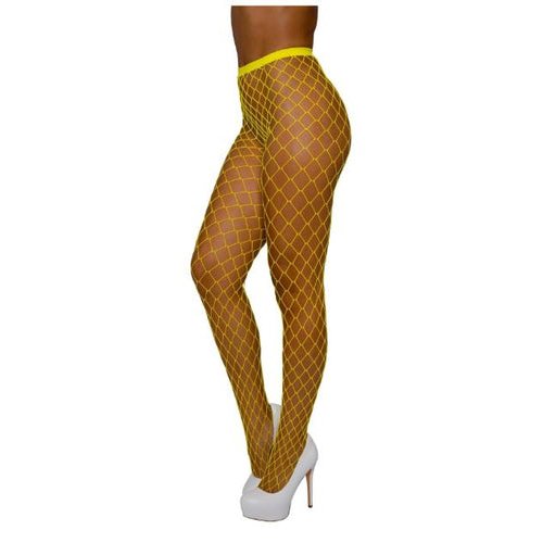 PANTYHOSE FENCE NET NEON YELLOW OS - DG0010YLW