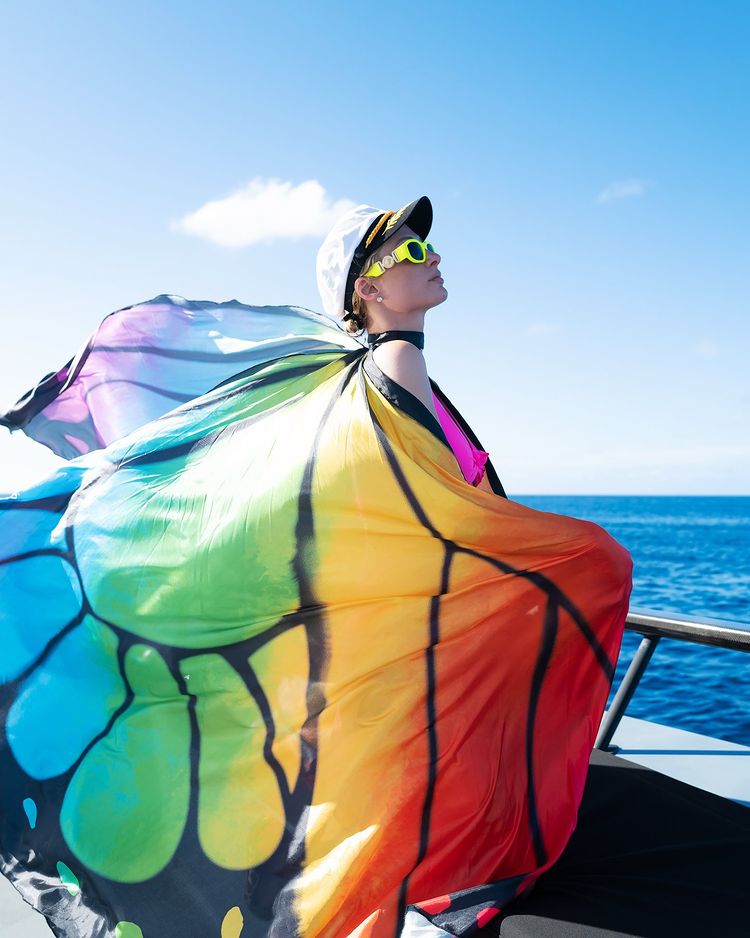 Festival Butterfly Wing Halter Cape with Batons - A2782     10122