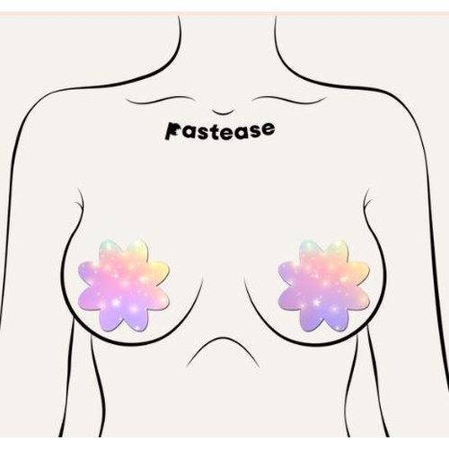PASTEASE DREAMY PASTEL CELESTIAL STARS PETAL BREAST PASTIES - PASPFLRLUM5