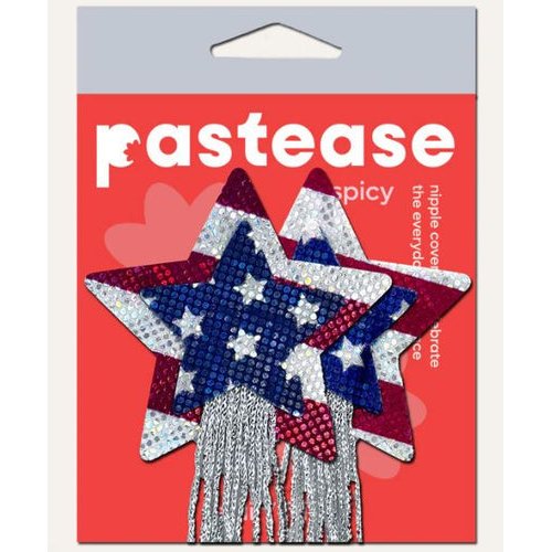 PASTEASE TASSEL A/PATRIOTIC SPARKLING STARS $ STRIPES USA - PASSTRTASPAT5