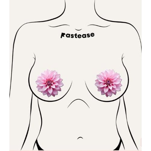 PASTEASE TROPICAL PINK DAHLIA BOTANICAL FLOWER BREAST BREAST PASTIES - PASTROPPK5