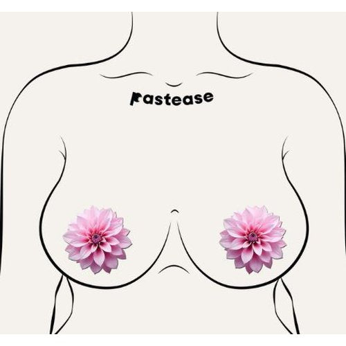 PASTEASE TROPICAL PINK DAHLIA BOTANICAL FLOWER BREAST BREAST PASTIES - PASTROPPK5