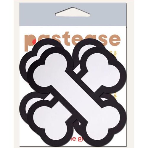 PASTEASE WHITE CROSSBONE BREAST PASTIES - PASBONE5