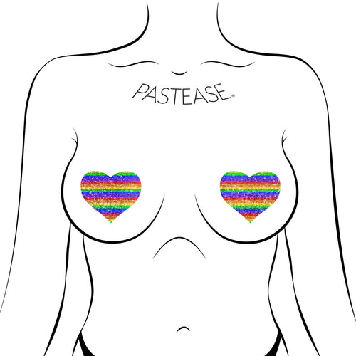 PASTEASE GLITTER RAINBOW HEART - PASHRTGLTRBW