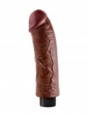 KING COCK 8 IN COCK BROWN VIBRATING - PD540329