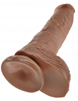 KING COCK 10 IN COCK W/BALLS TAN - PD550922