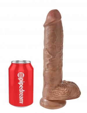KING COCK 10 IN COCK W/BALLS TAN - PD550922