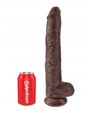 KING COCK 14 IN COCK W/BALLS BROWN - PD553429