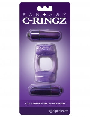 FANTASY C RINGZ DUO VIBRATING SUPER RING PURPLE - PD586312