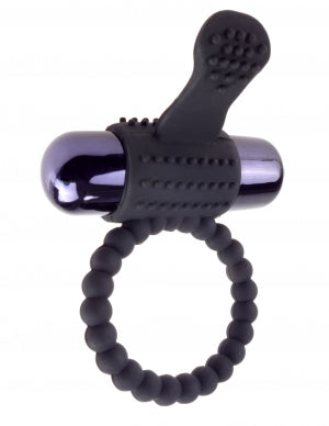 FANTASY C RINGZ VIBRATING SILICONE SUPER RING BLACK - PD596623