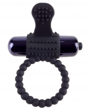 FANTASY C RINGZ VIBRATING SILICONE SUPER RING BLACK - PD596623
