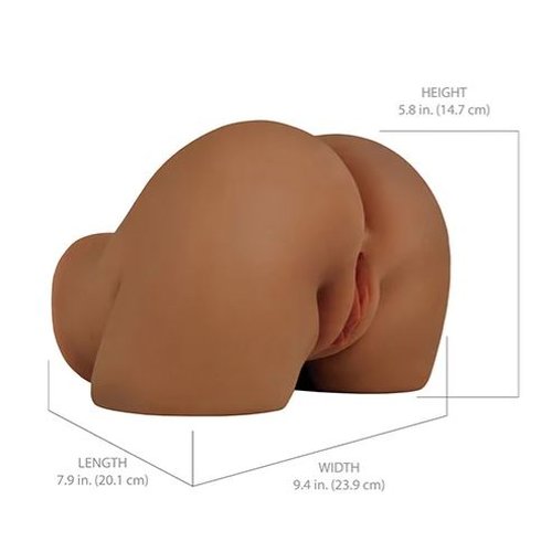 PDX ELITE SHAKE THAT ASS VIBRATING MEGA MASTURBATOR BROWN - PDRD63229